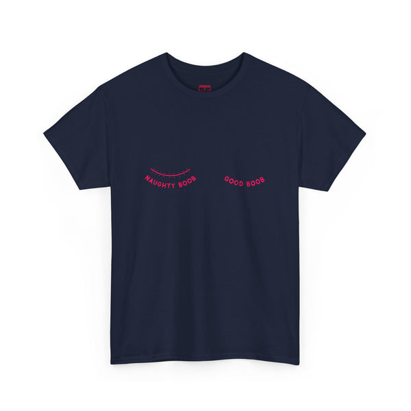 Naughty Boob R - Good Boob L cotton tee