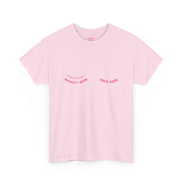 Naughty Boob R - Good Boob L cotton tee