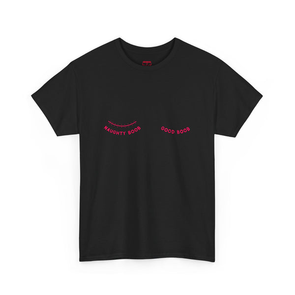 Naughty Boob R - Good Boob L cotton tee