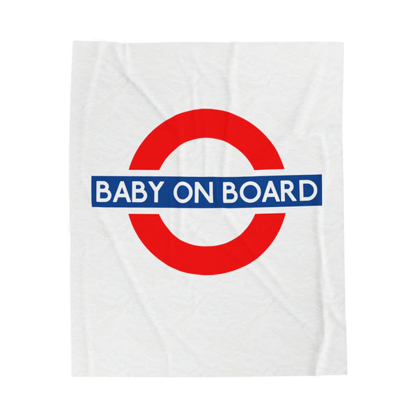 Baby On Board Velveteen Plush Blanket