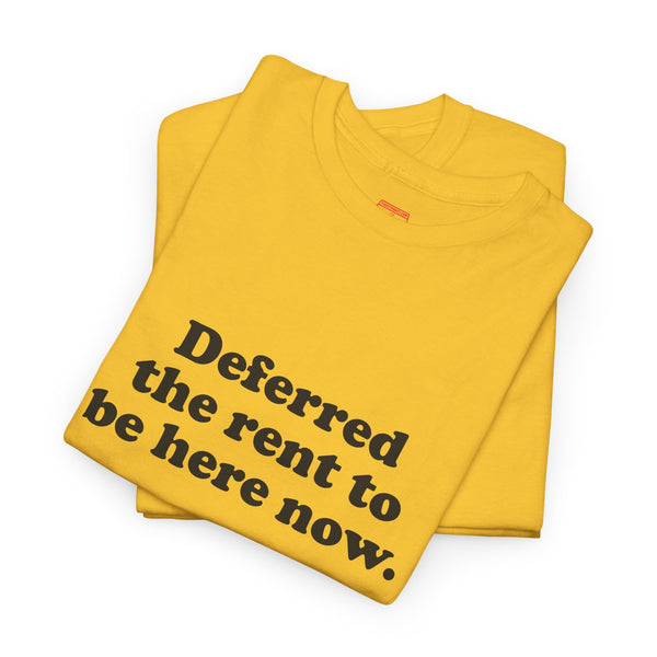 Deferred The Rent To Be Here Now, Oasis t-shirt