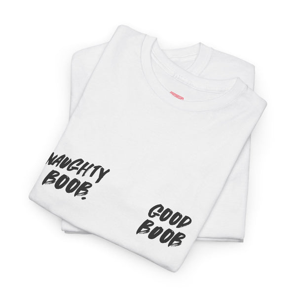 Naughty Boob / Good Boob graffiti mastectomy tee