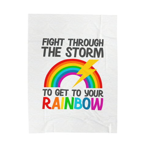 Fight Through the Storm Velveteen Plush Blanket