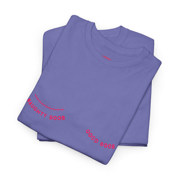 Naughty Boob R - Good Boob L cotton tee