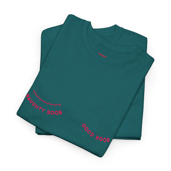 Naughty Boob R - Good Boob L cotton tee