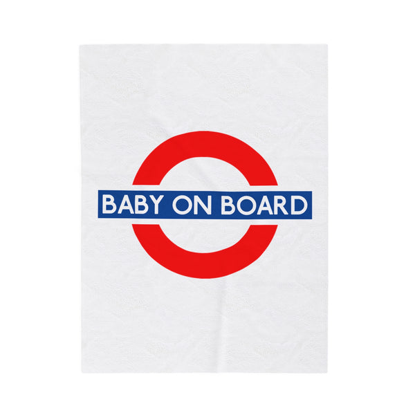 Baby On Board Velveteen Plush Blanket