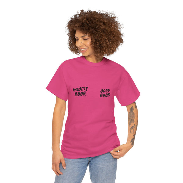 Good Boob / Naughty Boob grafitti mastectomy tee