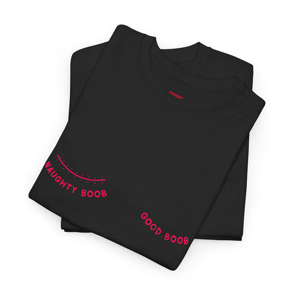 Naughty Boob R - Good Boob L cotton tee