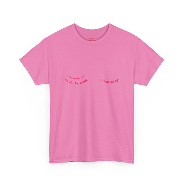 Naughty Boob R - Good Boob L cotton tee