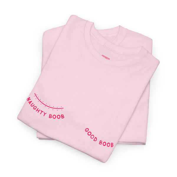 Naughty Boob R - Good Boob L cotton tee