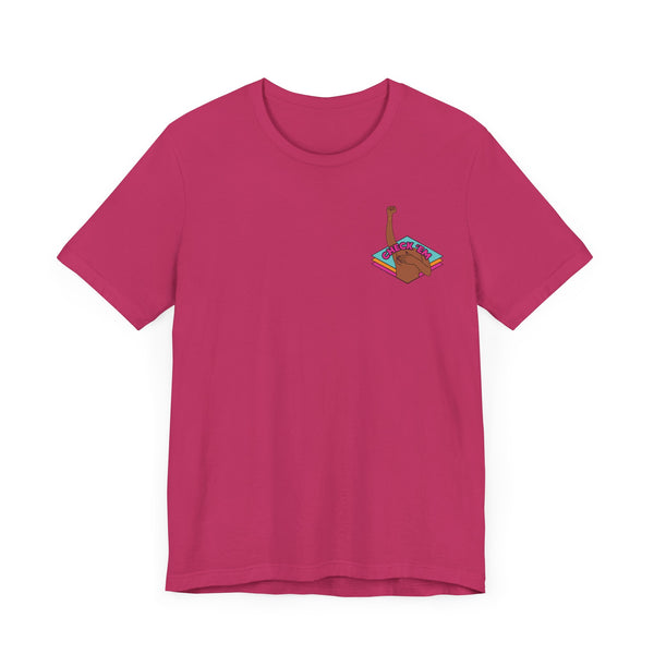 Check ‘em breast cancer awareness Unisex Jersey Short Sleeve Tee