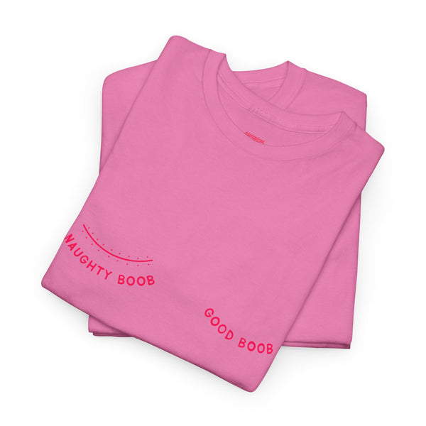 Naughty Boob R - Good Boob L cotton tee