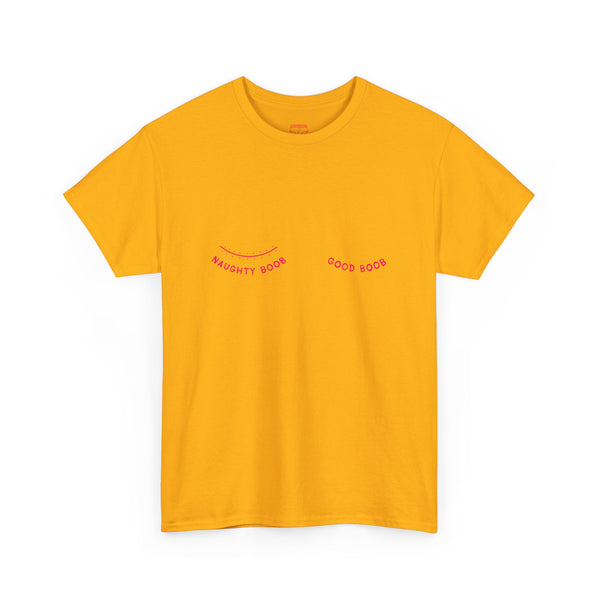 Naughty Boob R - Good Boob L cotton tee