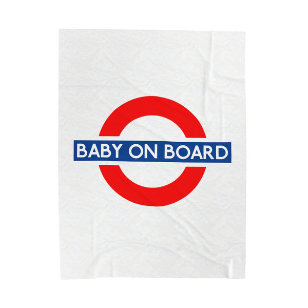 Baby On Board Velveteen Plush Blanket