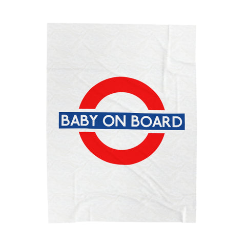 Baby On Board Velveteen Plush Blanket