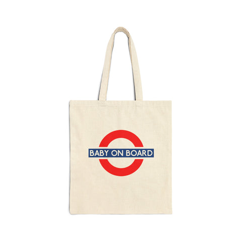 Baby On Board Cotton Canvas Tote Bag