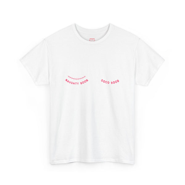 Naughty Boob R - Good Boob L cotton tee