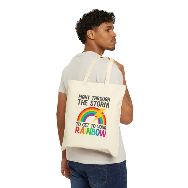 Fight Through the Storm Cotton Canvas Tote Bag