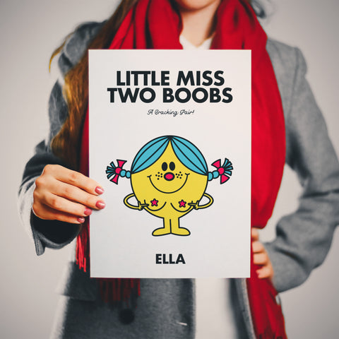Little Miss Two Boobs personalised print