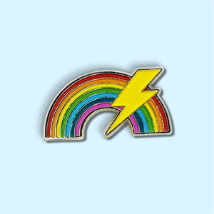 Wear this Rainbow enamel pin