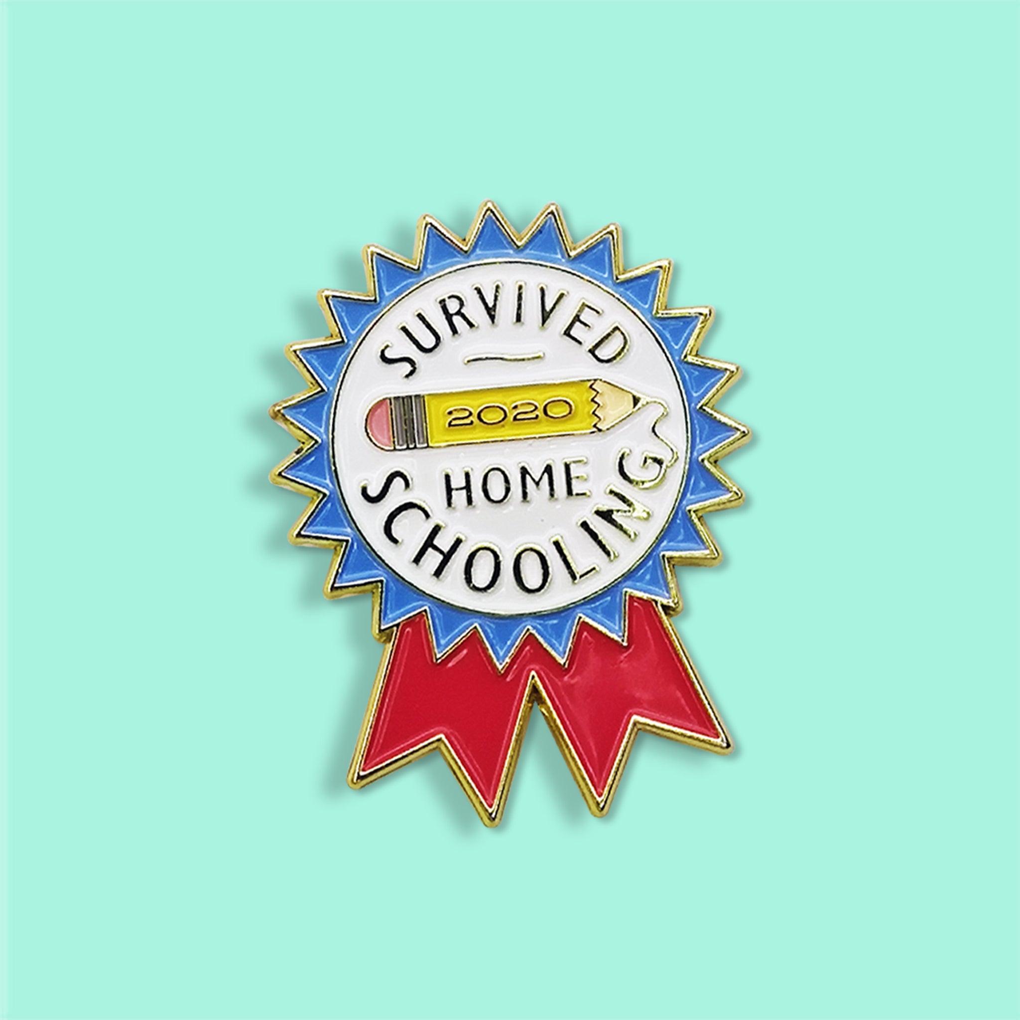 Survived Home Schooling enamel pin