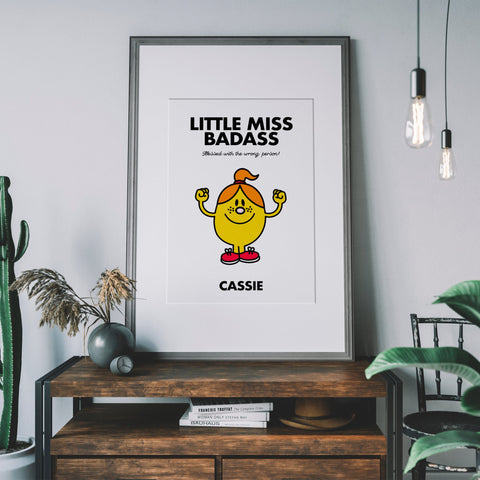 Little Miss Badass personalised print