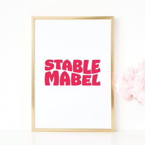 Stable Mabel print