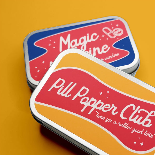 'Pill Popper Club' tin