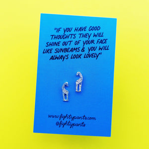 Giraffe "If You Have Good Thoughts..." earrings
